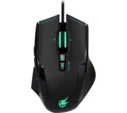 PORT DESIGNS Arokh X-3 Optical Gaming Mouse - Black & Green